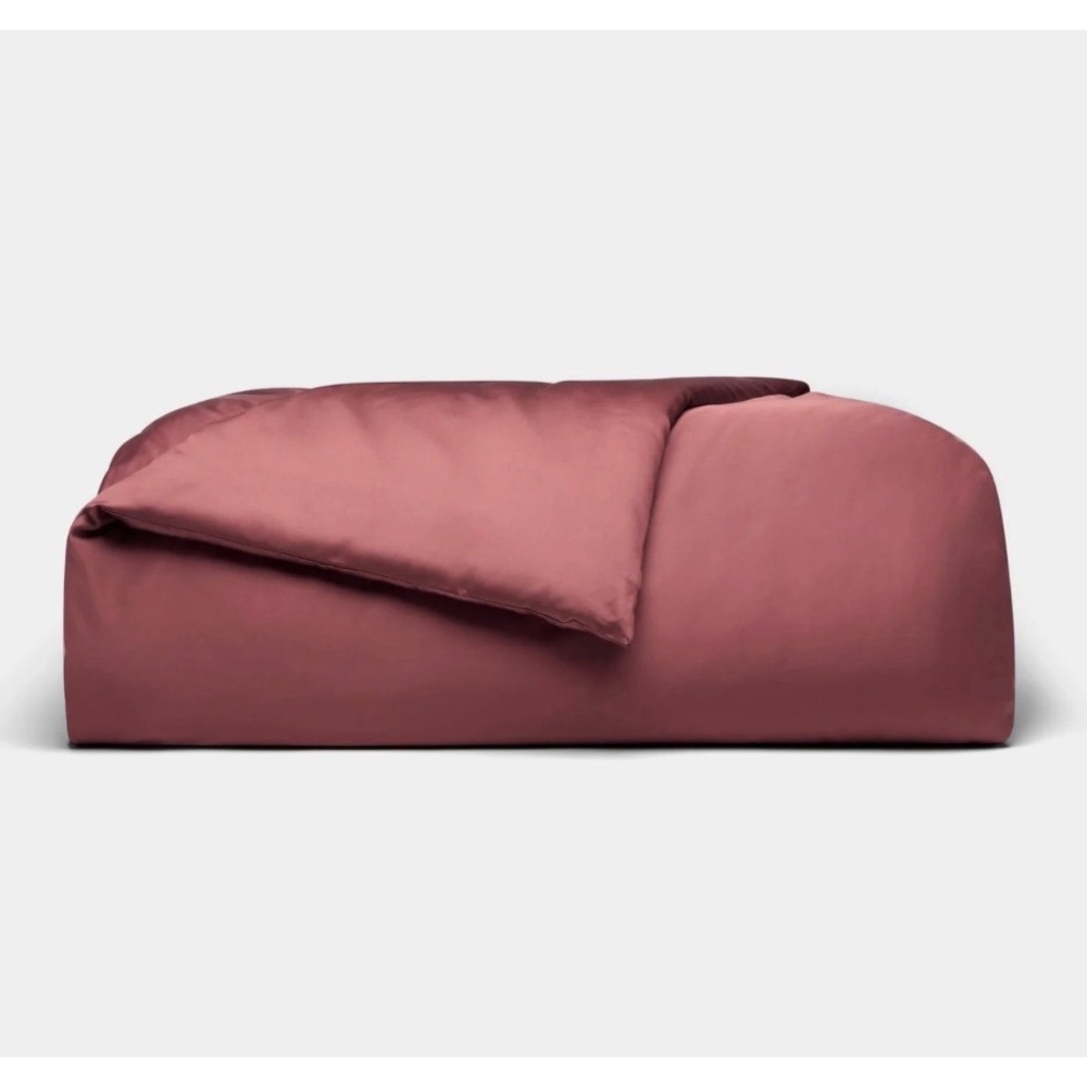 Cozy Earth King Bamboo Duvet Cover Mulberry Burgundy Zipper Close Snaps New